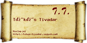 Tőkés Tivadar névjegykártya
