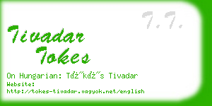 tivadar tokes business card